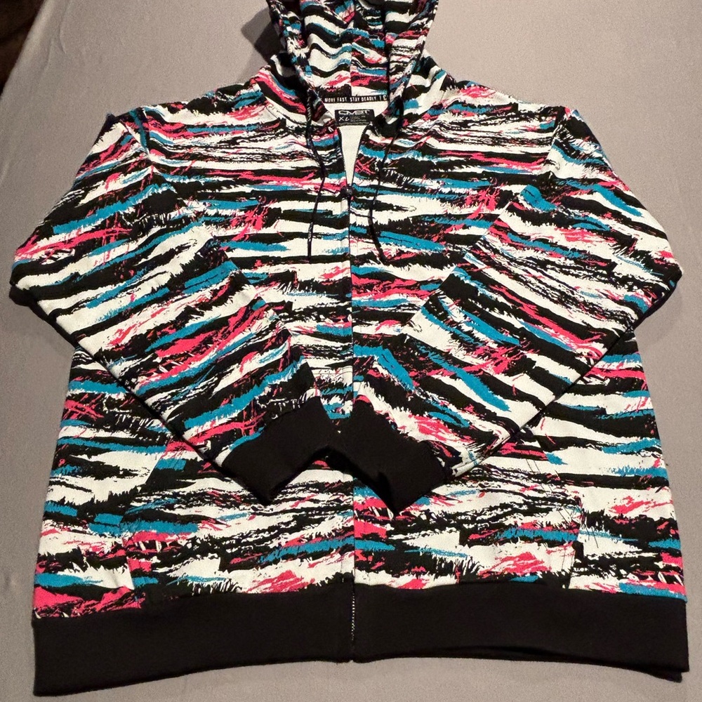 CMBT Combat Iron "Stay Deadly" Retro Tiger Stripe Hoodie - Mens XL - Rare Print - Picture 4 of 9